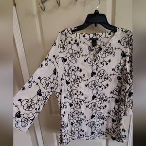 Large embroidered top